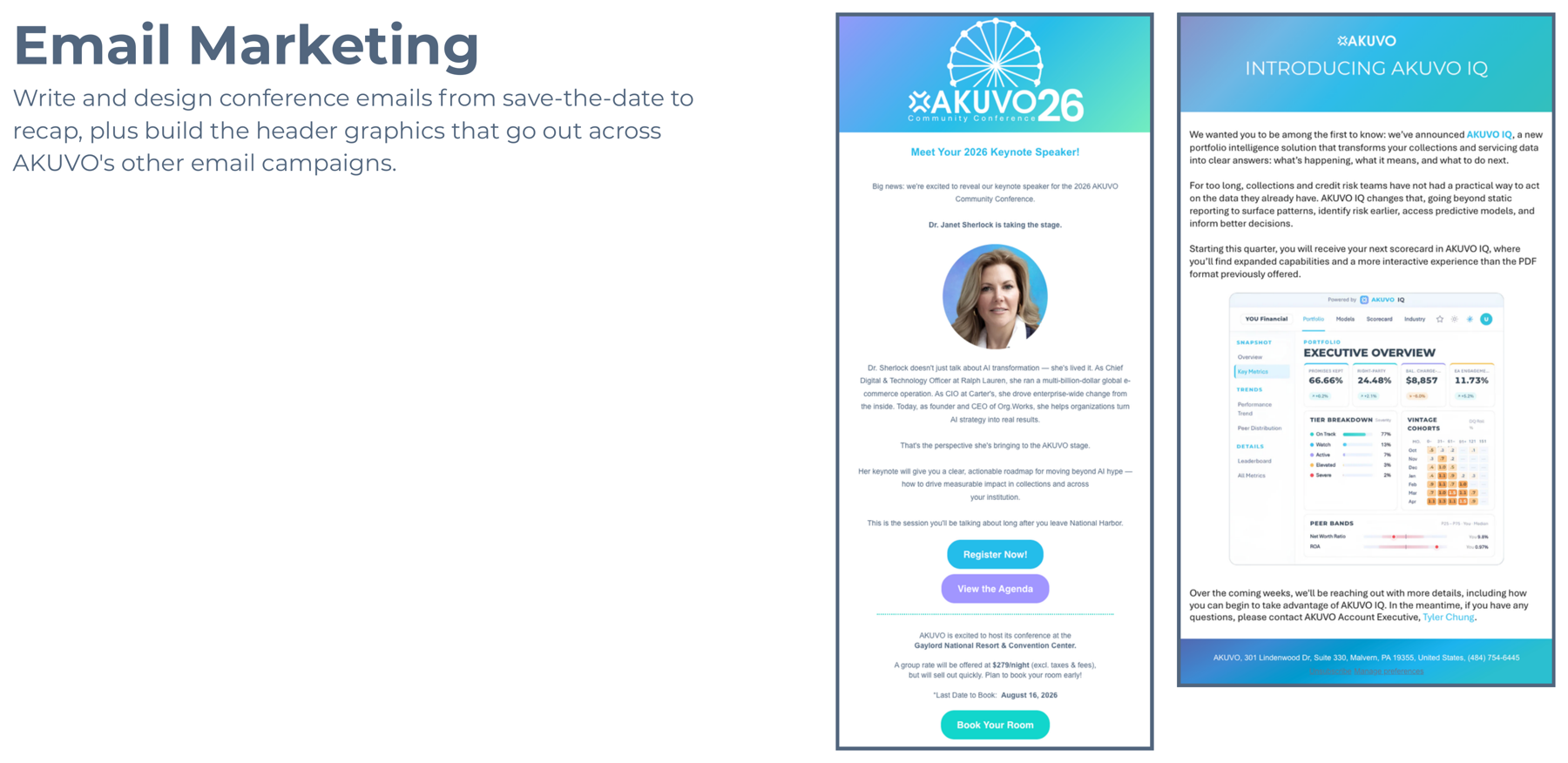 AKUVO email marketing samples